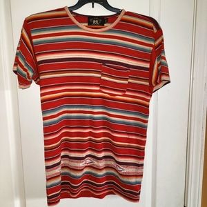 Ralph Lauren RRL Striped Jacquard Pocket T-Shirt size small
